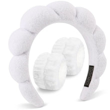 Cargar imagen en el visor de la galería, SET DIADEMA PUFFY + MUÑEQUERAS PARA SKIN CARE