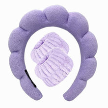 Cargar imagen en el visor de la galería, SET DIADEMA PUFFY + MUÑEQUERAS PARA SKIN CARE
