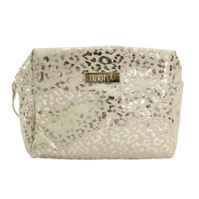 Cargar imagen en el visor de la galería, COSMETIQUERA DORADA ANIMAL PRINT TRENDY