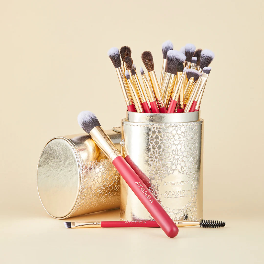Atenea Brochas Grandes De Maquillaje KIT DE BROCHAS PARA OJOS SCARLET X28 PCS ATENEA