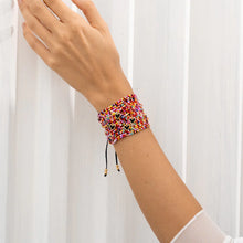 Cargar imagen en el visor de la galería, PULSERA TEJIDA + ARETES