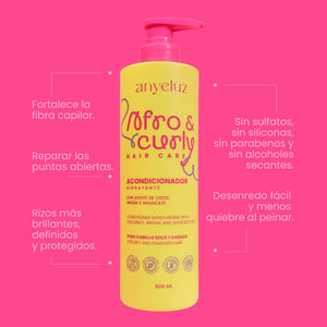 ACONDICIONADOR HIDRATANTE AFRO Y CURLY ANYELUZ