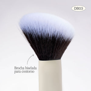 BROCHA DUO GLAM DB03 CONTORNO Y ABANICO ATENEA