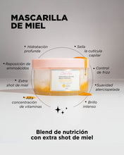 Cargar imagen en el visor de la galería, MASCARILLA DE MIEL BRILLO INTENSO 300ML CLICK HAIR
