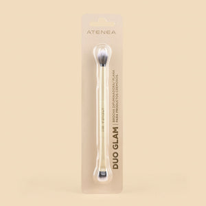 BROCHA DUO GLAM DB12 PLANA CREMA Y DIFUMINADORA