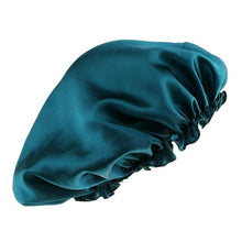 Cargar imagen en el visor de la galería, GORRO PARA DORMIR EN SATÍN CON CAUCHO DOBLE FAZ - BELÚ
