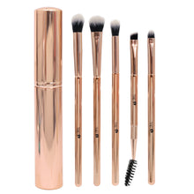 Cargar imagen en el visor de la galería, KIT BROCHA OJOS METALICA ORO ROSA TRENDY
