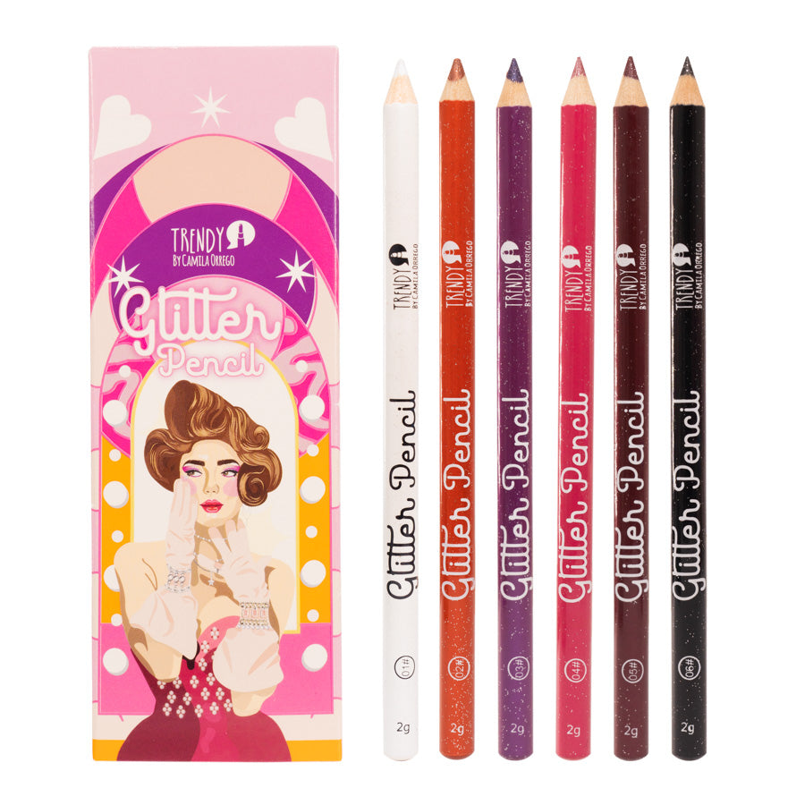 KIT X6 DELINEADORES DE OJOS GLITTER PENCIL