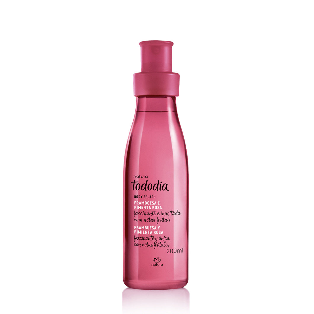 BODY SPLASH TODODIA FRAMBUESA Y PIMIENTA ROSA FEMENINO 200 ML NATURA