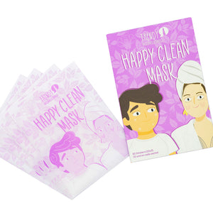 SOBRE MASCARILLA STICKERS PARA ACNE HAPPY CLEAN TRENDY Ref HC16