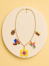 Cargar imagen en el visor de la galería, COLLAR CHARMS INSPIRACIÓN COLOMBIANA ORQUIDEA AMARILLA
