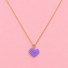 Cargar imagen en el visor de la galería, SET ARETES Y COLLAR CORAZONES MIYUKI
