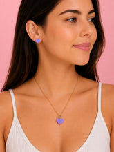 Cargar imagen en el visor de la galería, SET ARETES Y COLLAR CORAZONES MIYUKI
