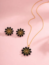 Cargar imagen en el visor de la galería, SET ARETES Y COLLAR FLOR ENCANTO MIYUKI
