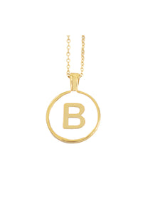 SET CADENA LETRA B BLANCA + ARETES 18 MM