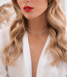 CHOKER TEJIDO PERLITAS