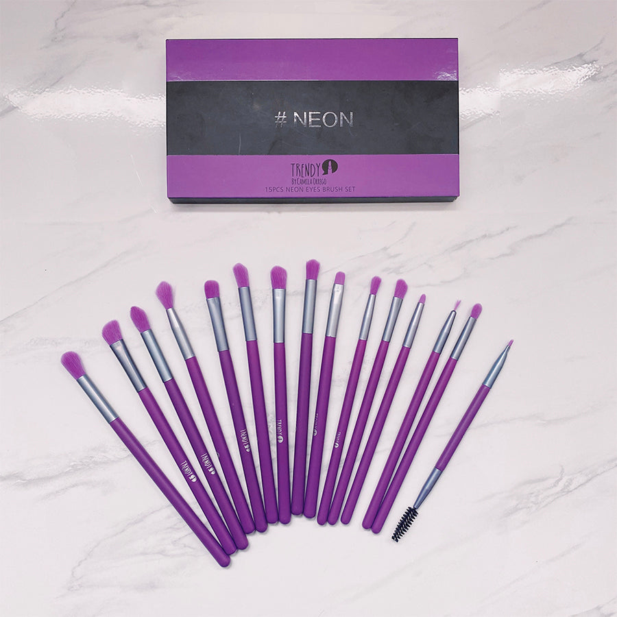KIT DE BROCHA TRENDY X15 OJOS NEON