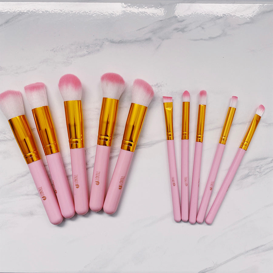 Set Brochas Brochas Kabuki Colores KIT KABUKI X10 TRENDY COLORES