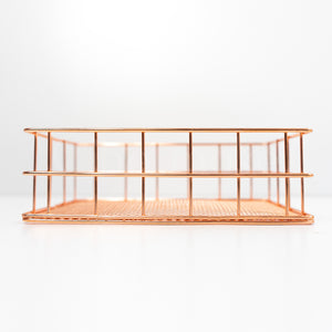 ORGANIZADOR RECTANGULAR ORO ROSA ATENEA