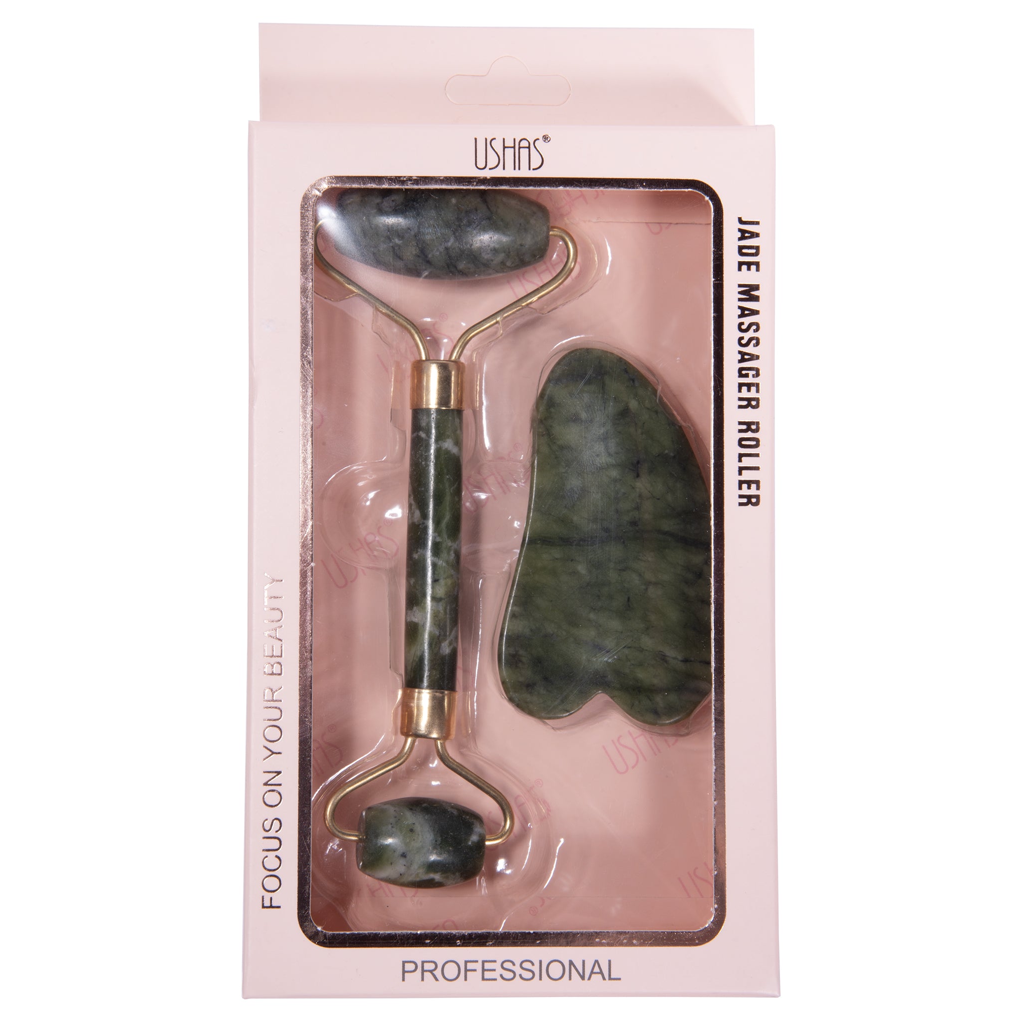 Set rodillo de jade y Gua Sha para masaje facial Tutti