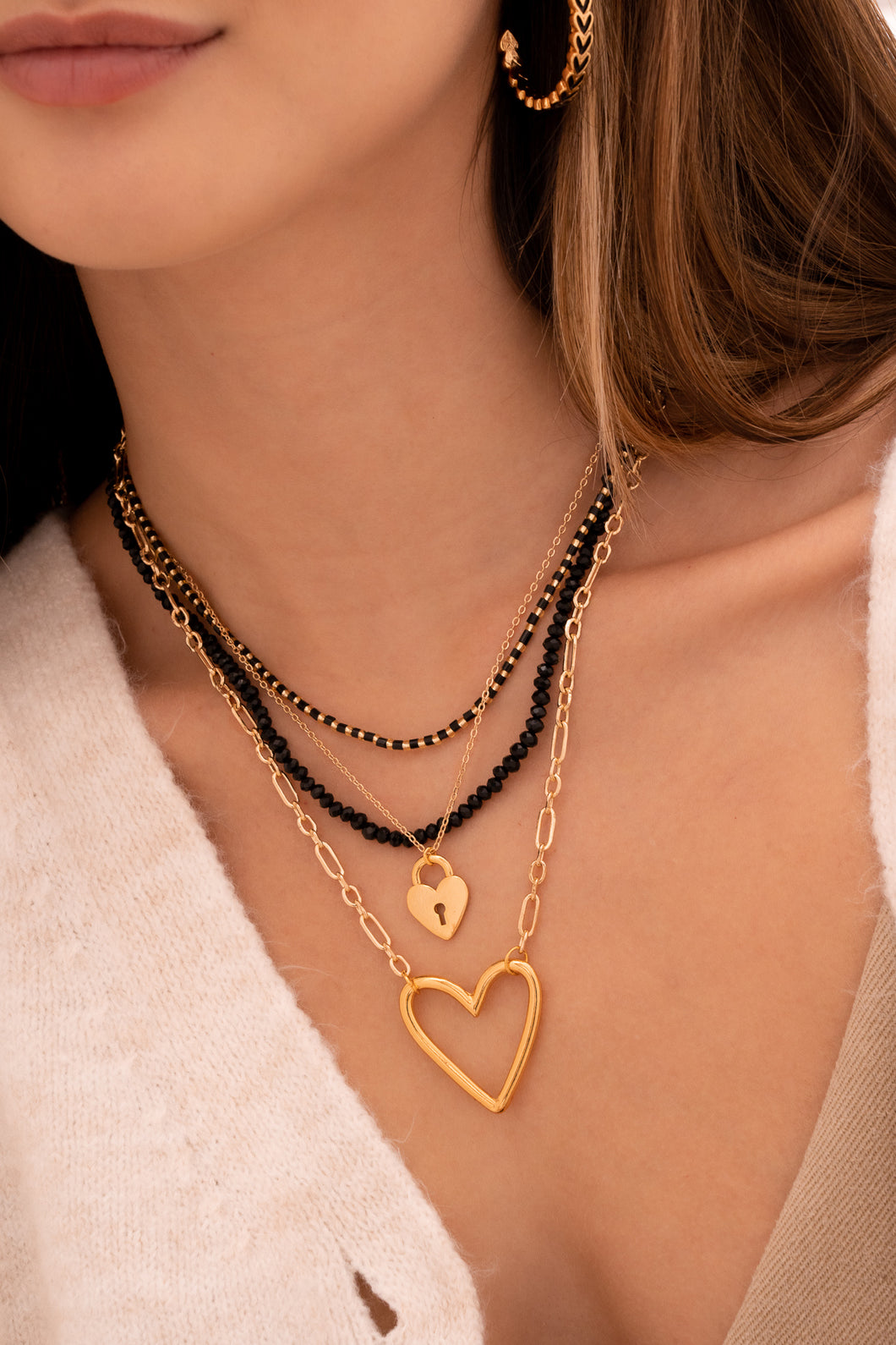 COLLAR BLACK HEART